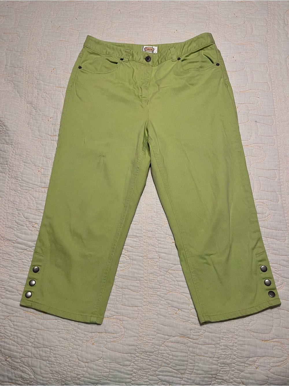 Talbots Petite Stretch Capri Pants in Lime, Size 10